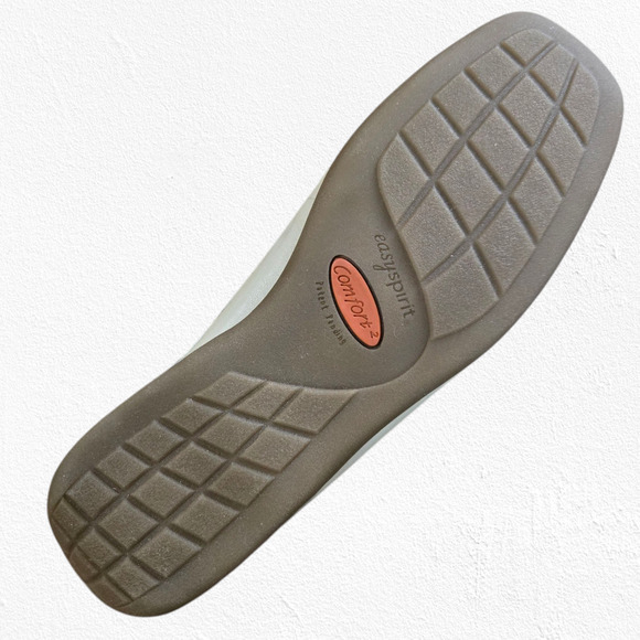 Y2K Easy Spirit Natural Beige Slip On Square Toe Classic Mule Loafer Size 9.5 - Picture 7 of 10